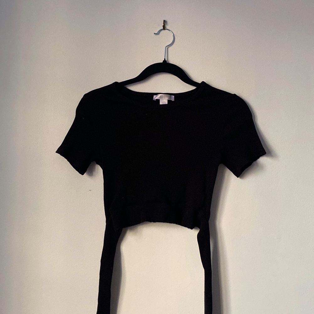 Black croc top